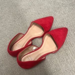Red flats - worn once